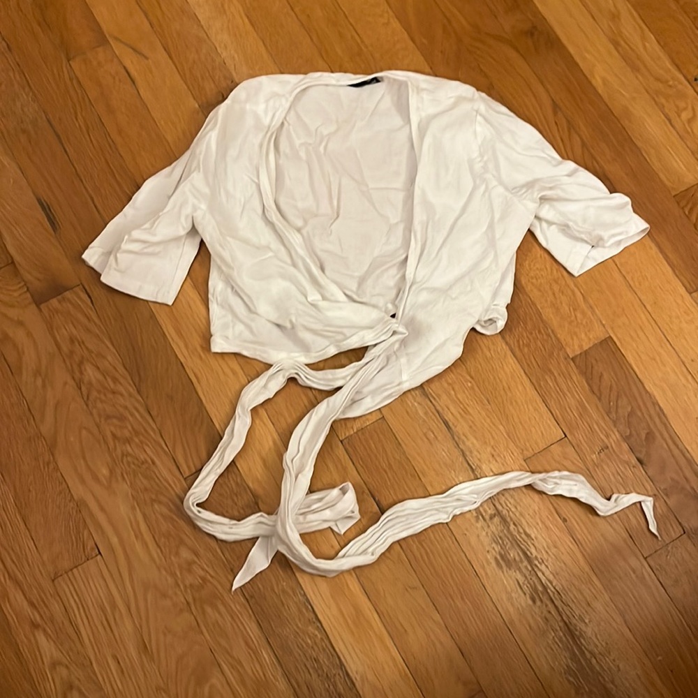 Wrap around tie shirt